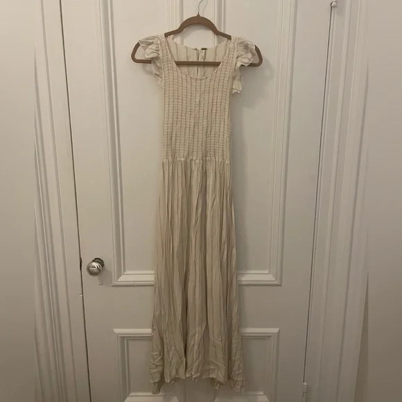 free people beige dress Free People Maxi Dress Beige L